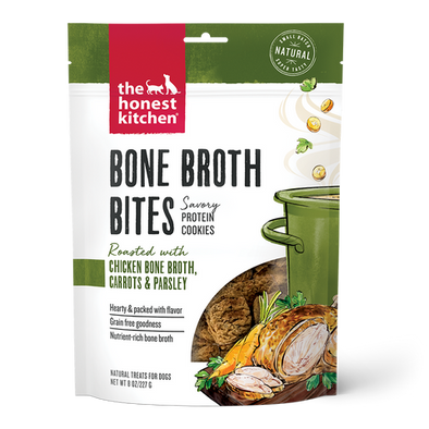The Honest Kitchen Bone Broth Bites Roasted with Chicken Bone Broth & Carrots Treats for Dogs