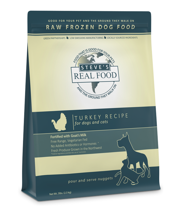 Steve's Real Food Raw Frozen Turkey Diet Food for Dogs & Cats