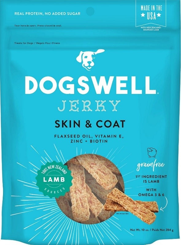Dogswell Skin & Coat Lamb Jerky Dog Treats