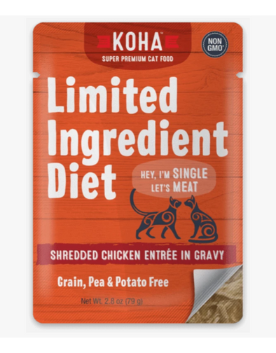 KOHA Pet Food Limited Ingredient Diet Shredded Chicken Entrée in Gravy for Adult Cats
