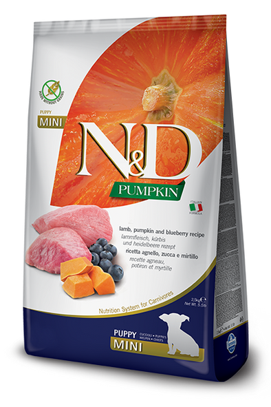 Farmina Pet Foods Mini Puppy Grain Free Pumpkin Lamb Blueberry Dry D