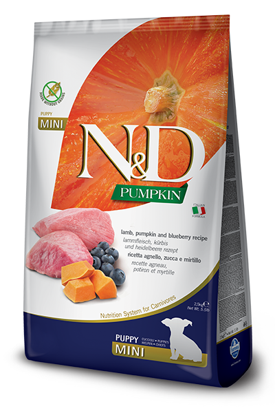 Farmina Pet Foods Mini Puppy Grain Free Pumpkin Lamb Blueberry Dry D