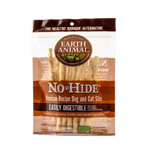 Earth Animal 10-Pack No-Hide Venison Chew Stix Dog Treats