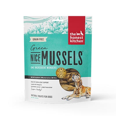 The Honest Kitchen Nice Mussels Blue and Green Mussels Freeze-Dried Dog Treats